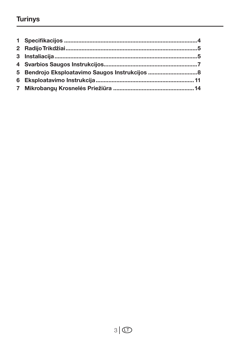 Turinys | Blomberg MEE 4150 X User Manual | Page 115 / 140