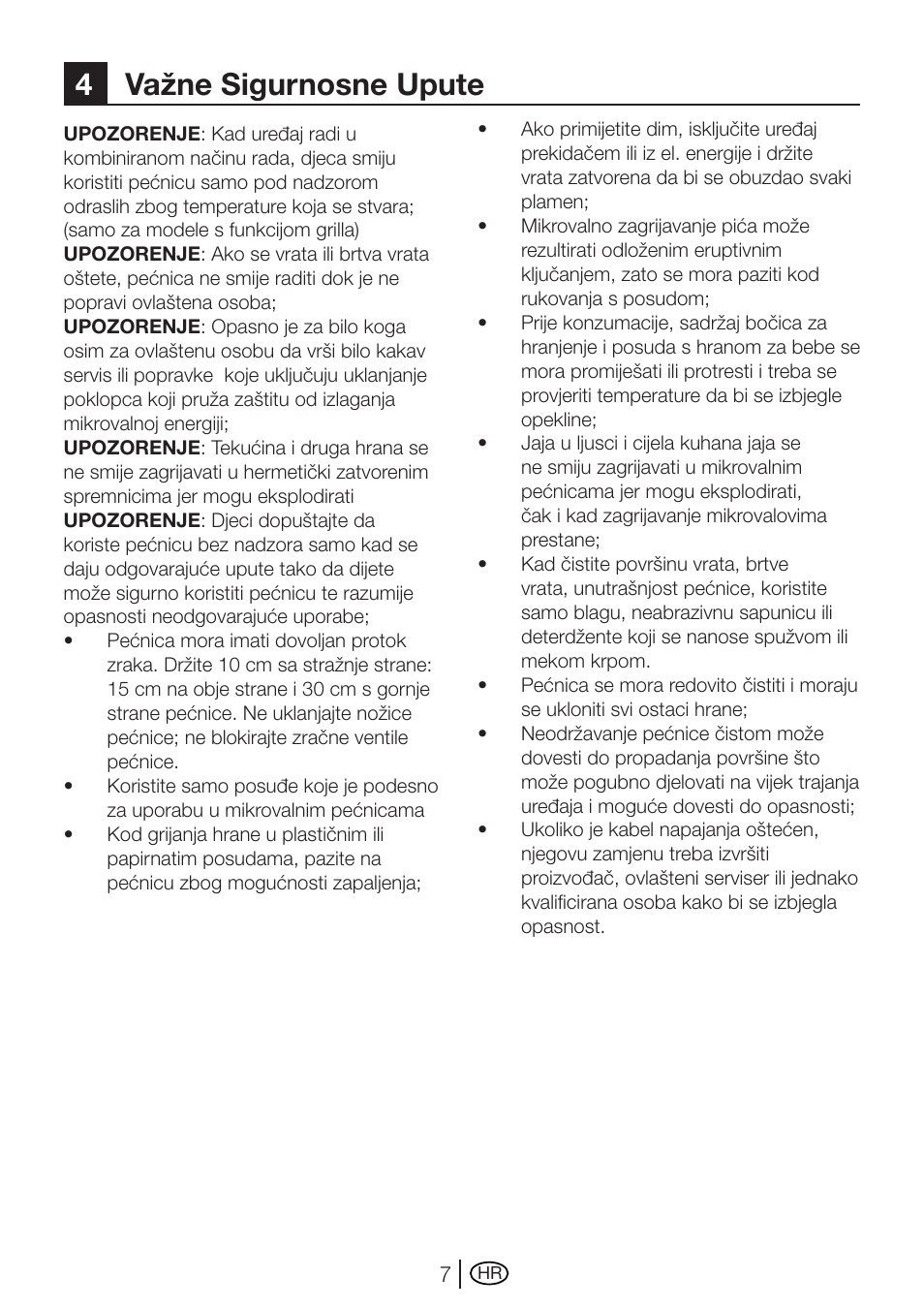 4važne sigurnosne upute | Blomberg MEE 4150 X User Manual | Page 91 / 140