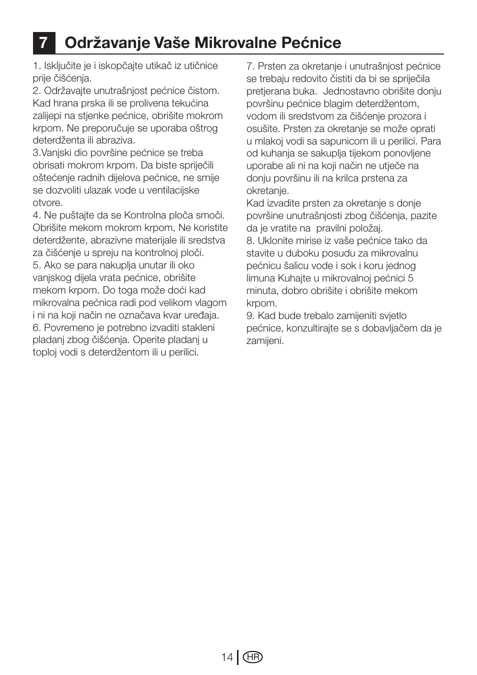7održavanje vaše mikrovalne pećnice | Blomberg MEE 4150 X User Manual | Page 98 / 140