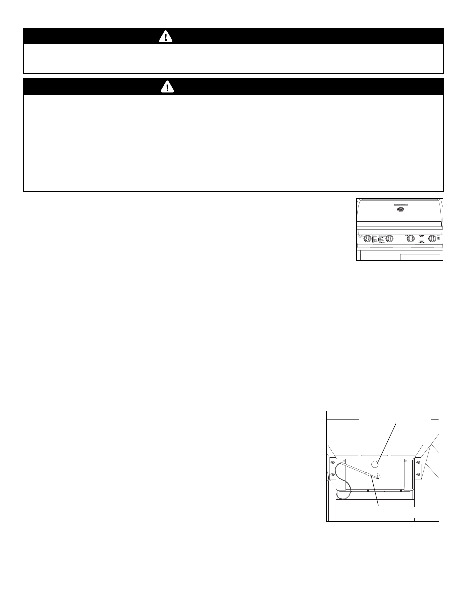 Advertencia, Instrucciones de encendido, Encendido de las hornillas principales | Brinkmann ProSeries 8445 User Manual | Page 43 / 66