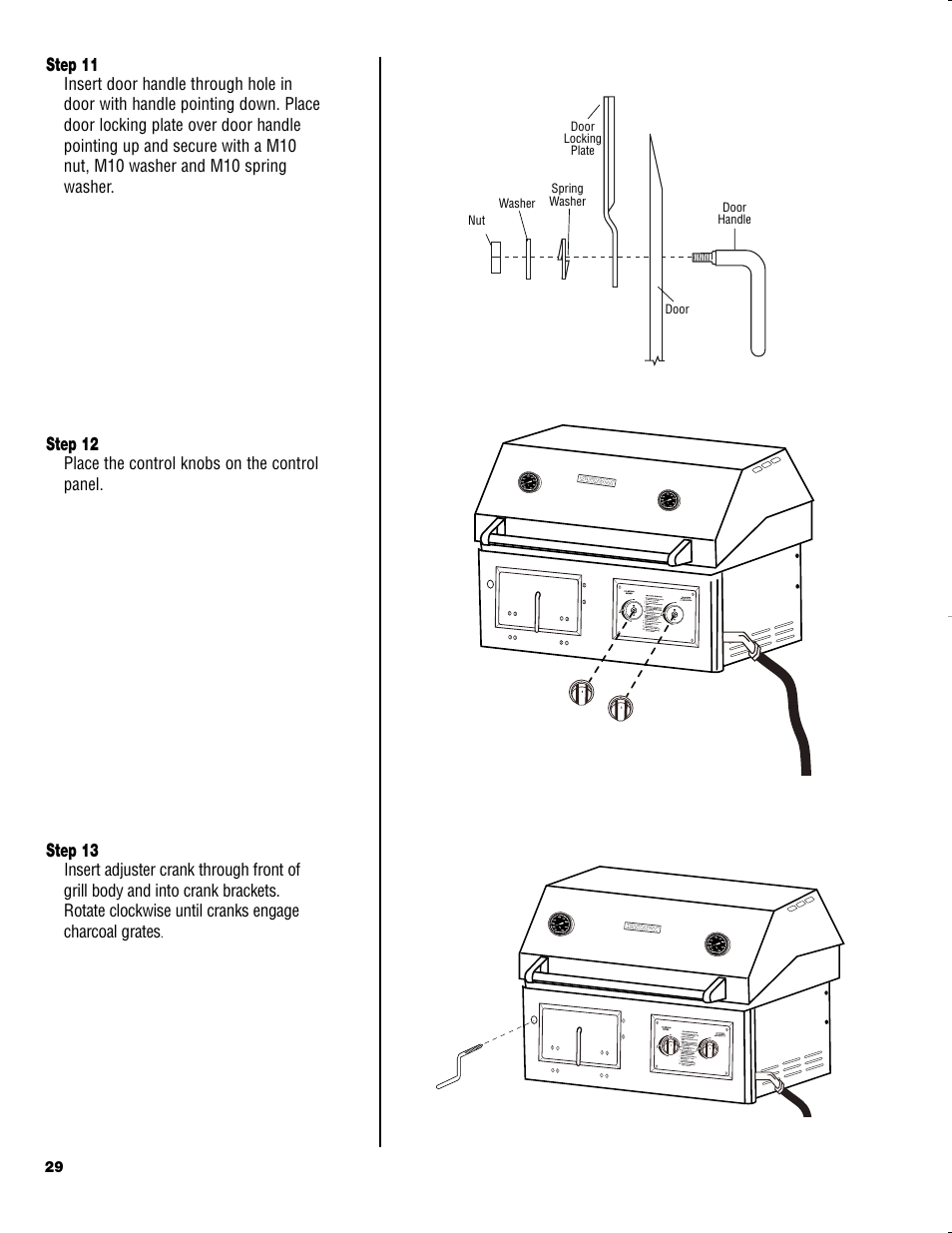 Step 11, Step 12, Step 13 | Brinkmann CHARCOAL SMOKER CHARCOAL GRILL User Manual | Page 30 / 72