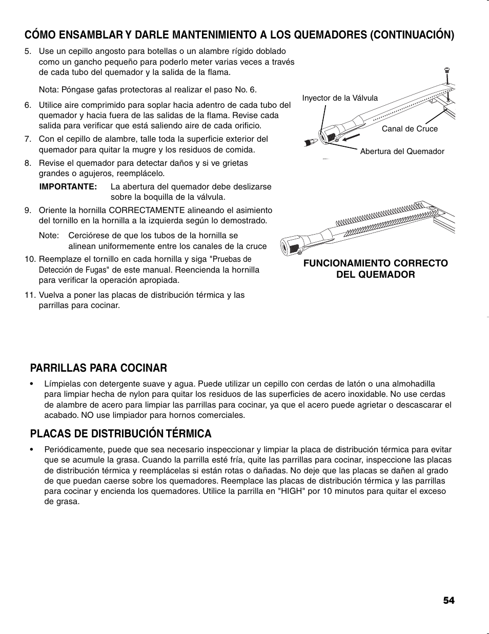 Parrillas para cocinar, Placas de distribución térmica | Brinkmann CHARCOAL SMOKER CHARCOAL GRILL User Manual | Page 55 / 72