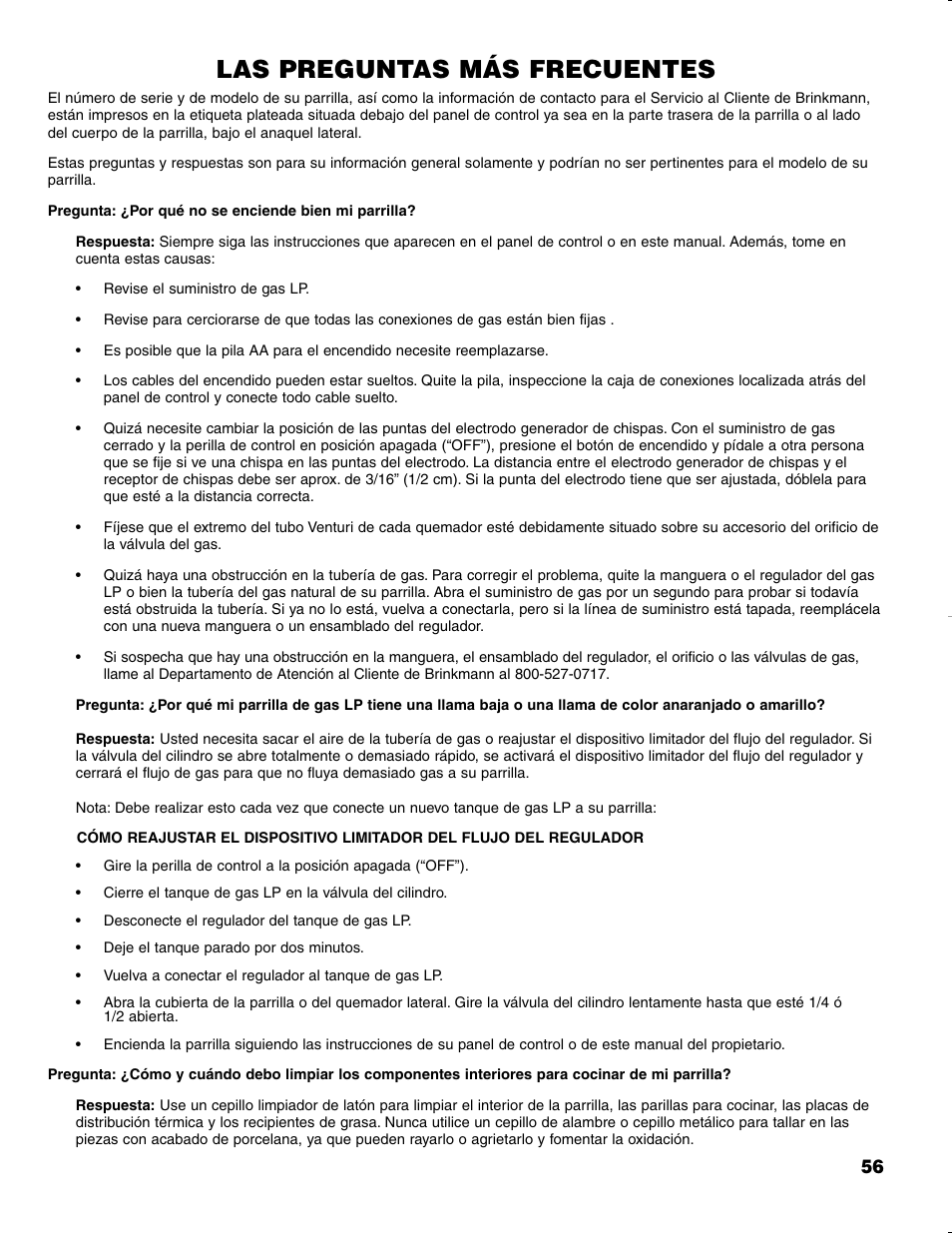 Las preguntas más frecuentes | Brinkmann CHARCOAL SMOKER CHARCOAL GRILL User Manual | Page 57 / 72