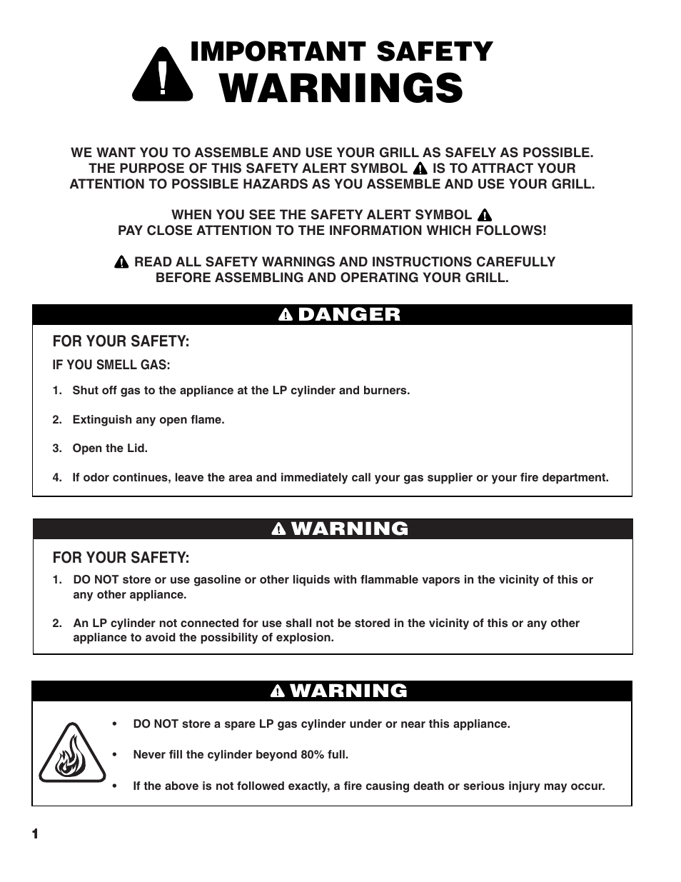 Warnings, Important safety, Danger | Warning | Brinkmann 2400 User Manual | Page 2 / 32