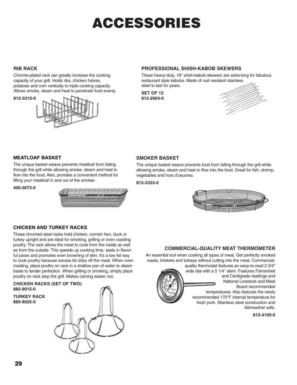 Accessories | Brinkmann 2400 User Manual | Page 30 / 32