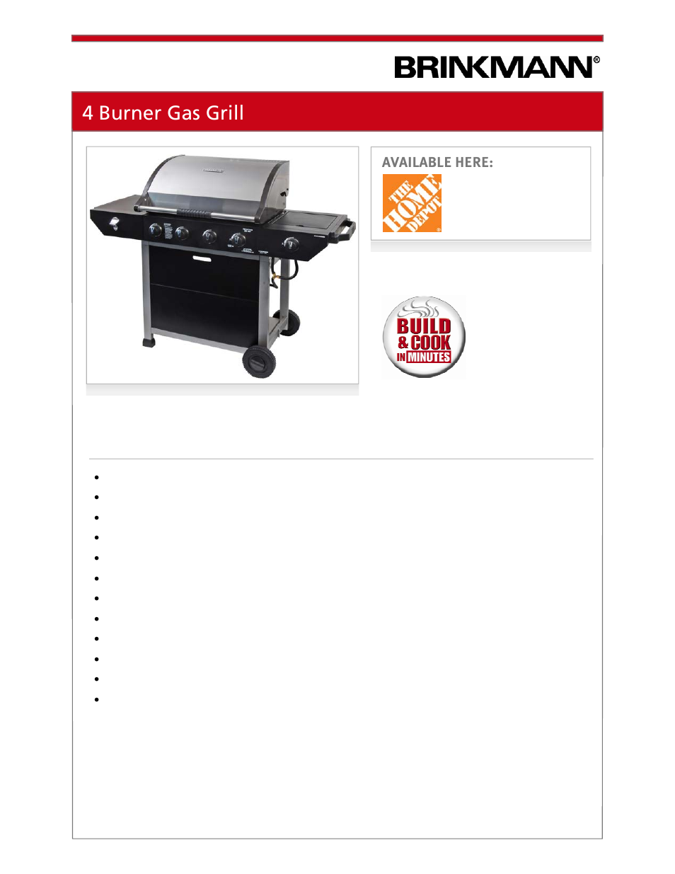 4 burner gas grill | Brinkmann 810-1100-S User Manual | Page 17 / 39