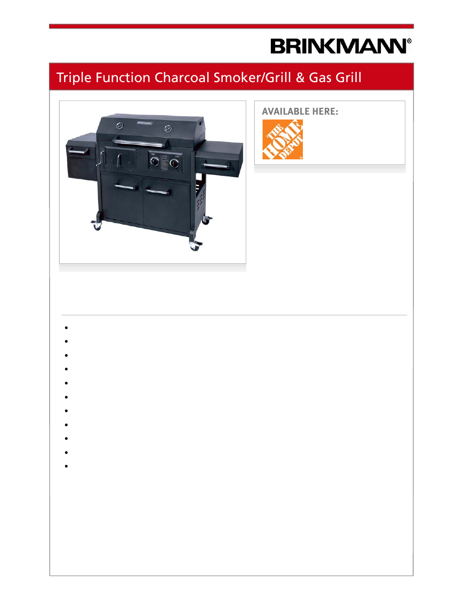 Triple function charcoal smoker/grill & gas grill | Brinkmann 810-1100-S User Manual | Page 25 / 39