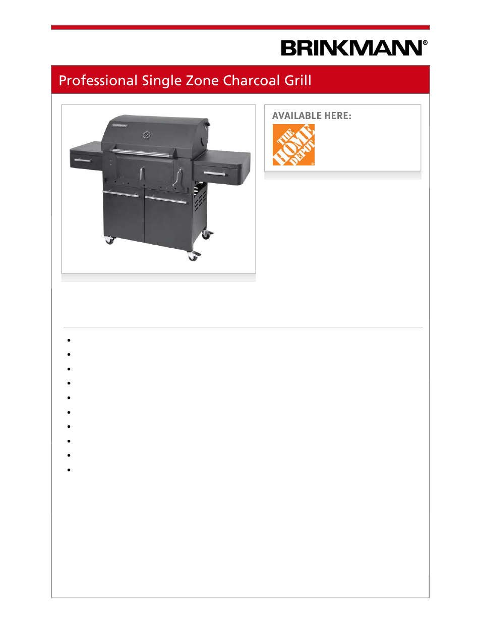 Professional single zone charcoal grill | Brinkmann 810-1100-S User Manual | Page 28 / 39