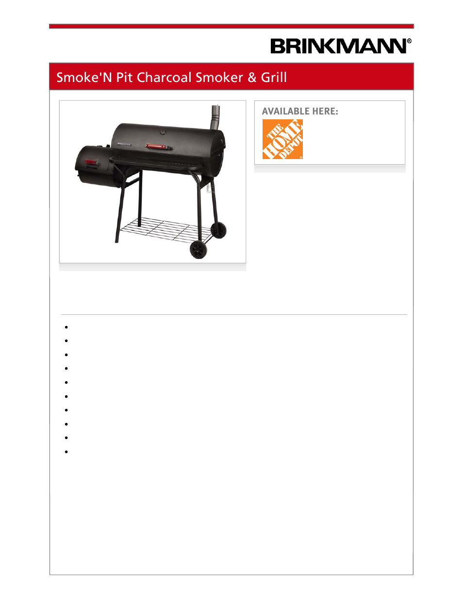 Smoke'n pit charcoal smoker & grill | Brinkmann 810-1100-S User Manual | Page 30 / 39