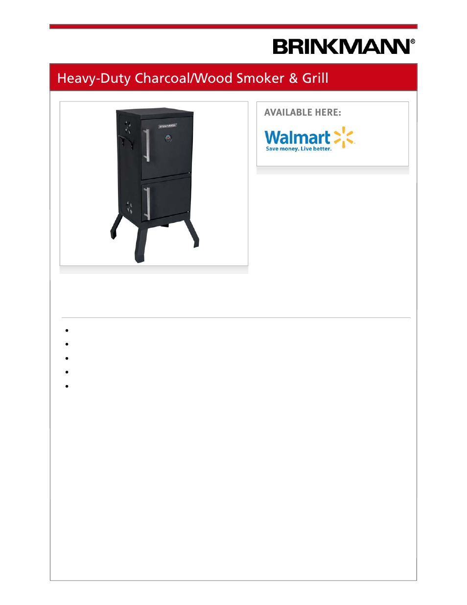 Heavy-duty charcoal/wood smoker & grill | Brinkmann 810-1100-S User Manual | Page 32 / 39