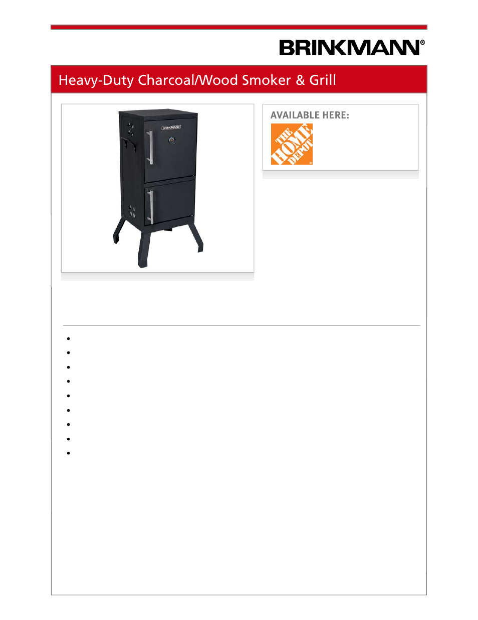 Heavy-duty charcoal/wood smoker & grill | Brinkmann 810-1100-S User Manual | Page 33 / 39