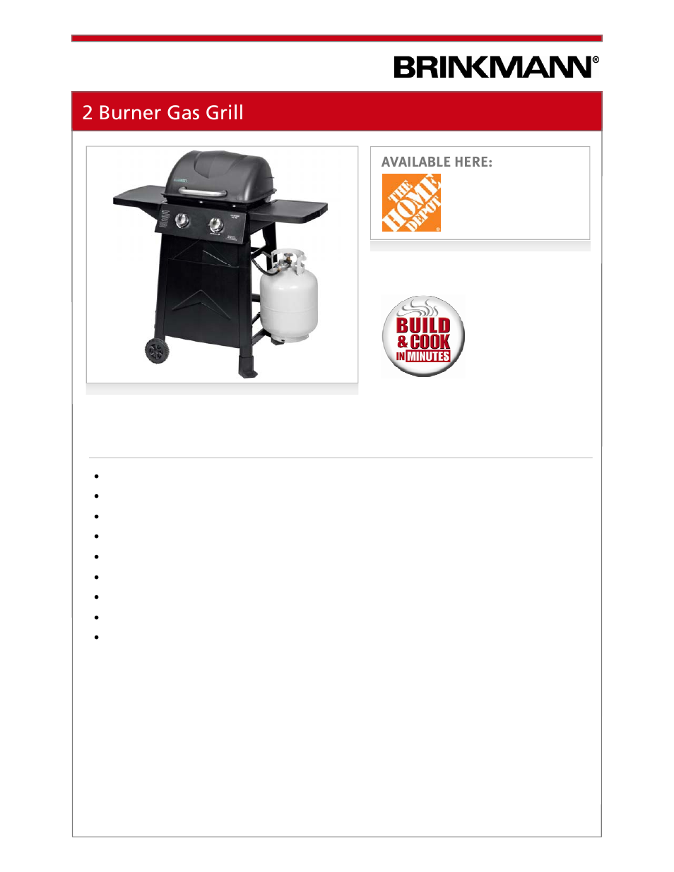 2 burner gas grill | Brinkmann 810-1100-S User Manual | Page 4 / 39