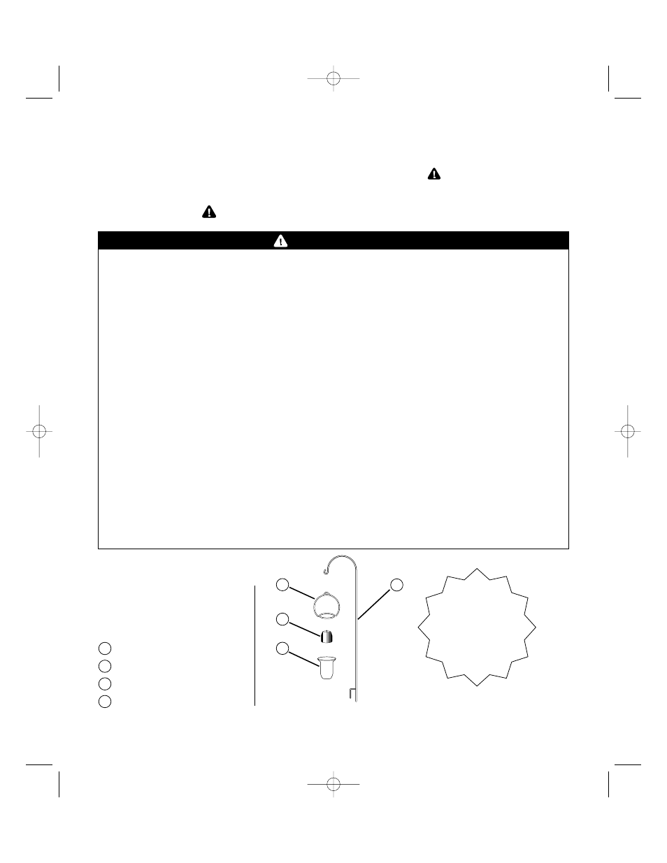 Important safety warnings, Warning | Brinkmann Candle Glow Garden Lanterns User Manual | Page 2 / 4