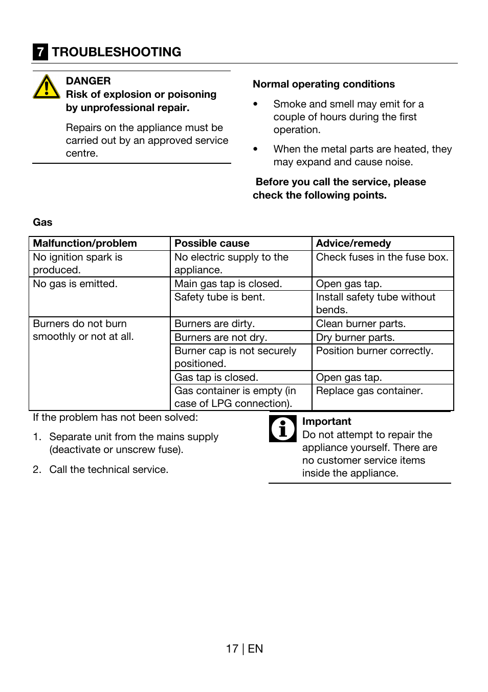7troubleshooting | Blomberg GEN 12400 X User Manual | Page 17 / 17