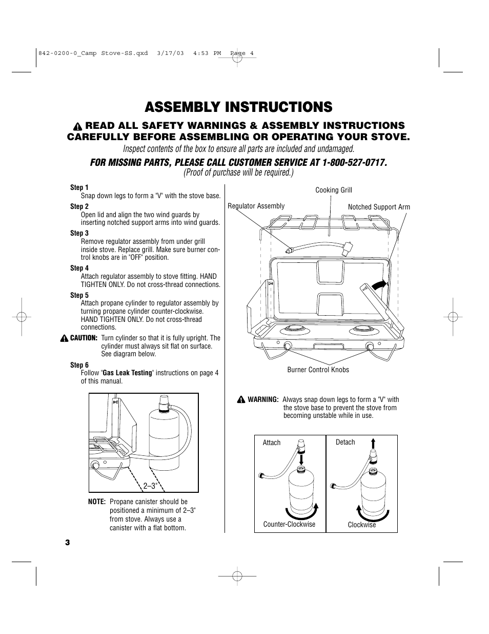 Assembly instructions | Brinkmann 842-0200-0 User Manual | Page 4 / 8