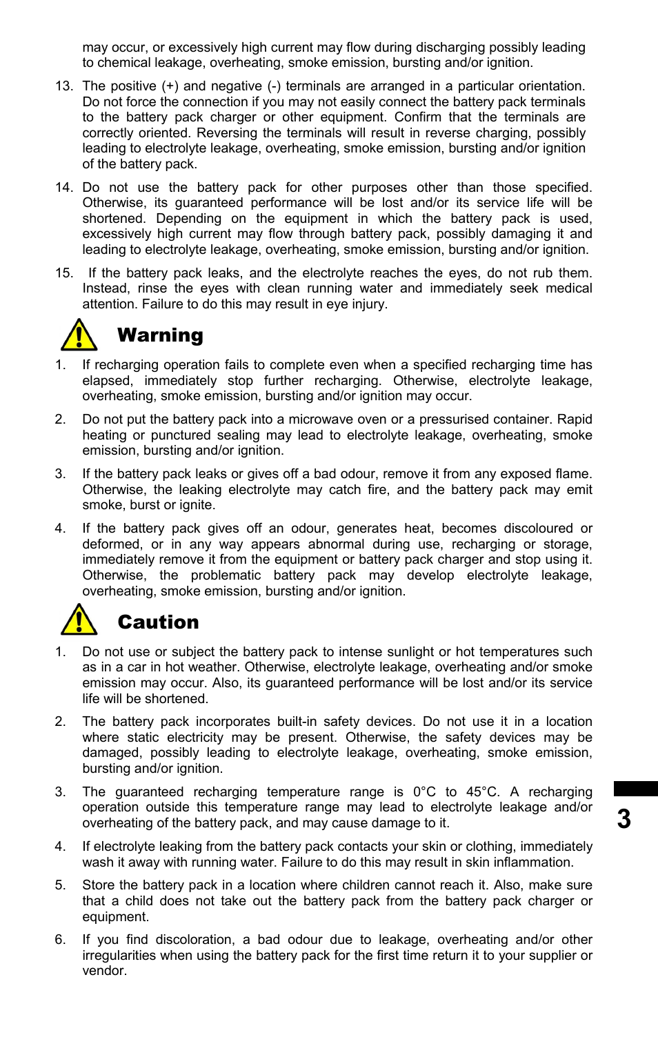 Warning, Caution | BLUESHAPE BV180 User Manual | Page 3 / 8