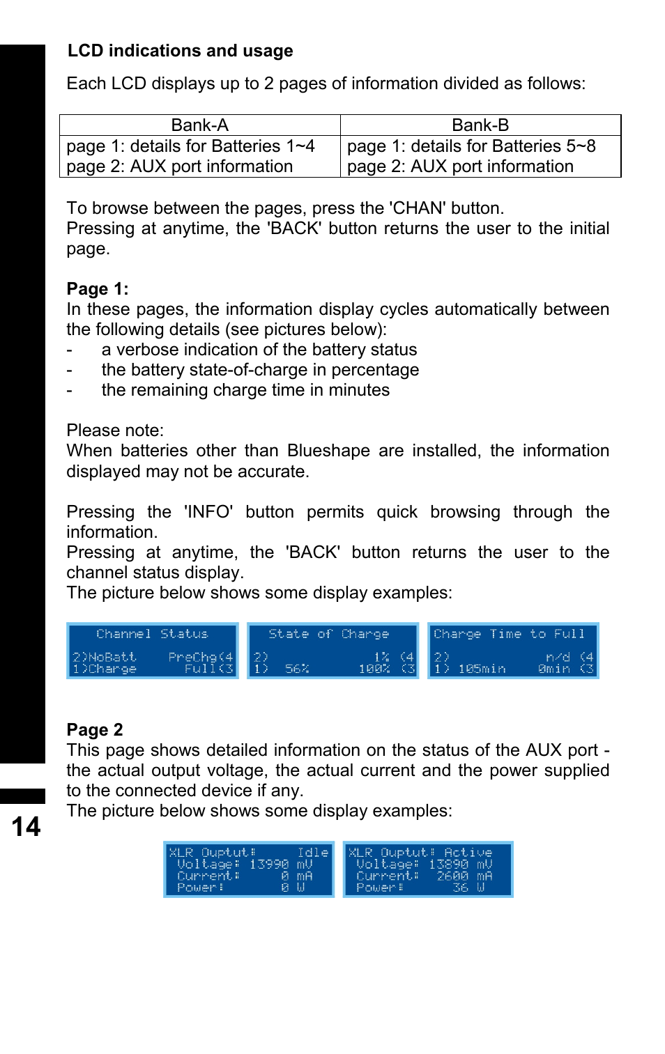 BLUESHAPE CVS8XW User Manual | Page 14 / 20