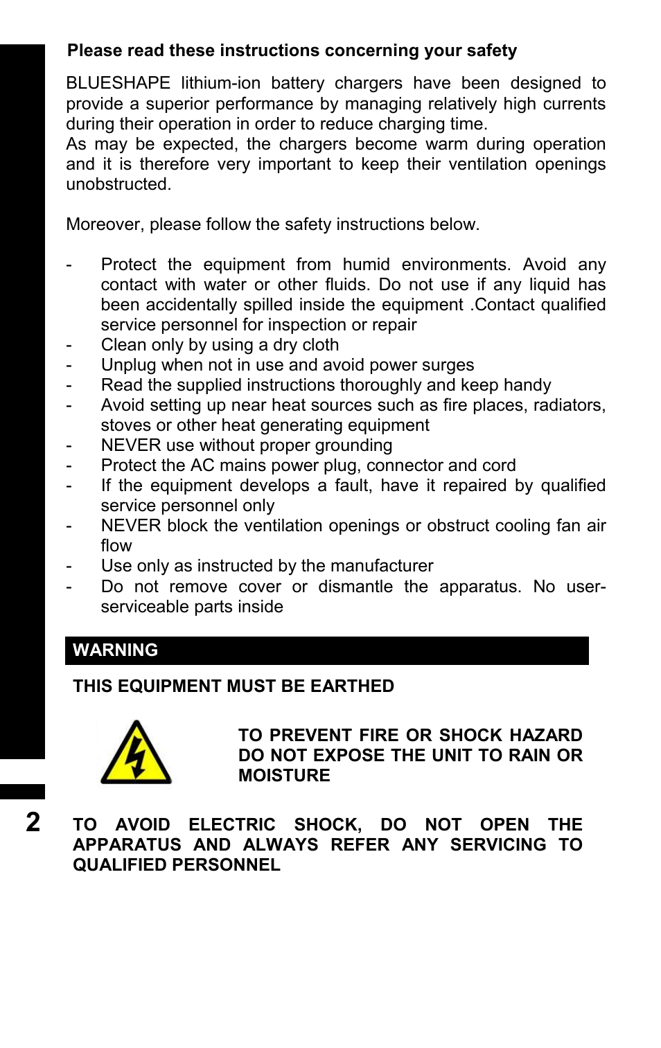 BLUESHAPE CVS8XW User Manual | Page 2 / 20
