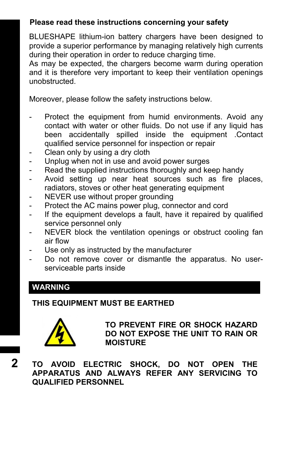 BLUESHAPE CVS8X User Manual | Page 2 / 16