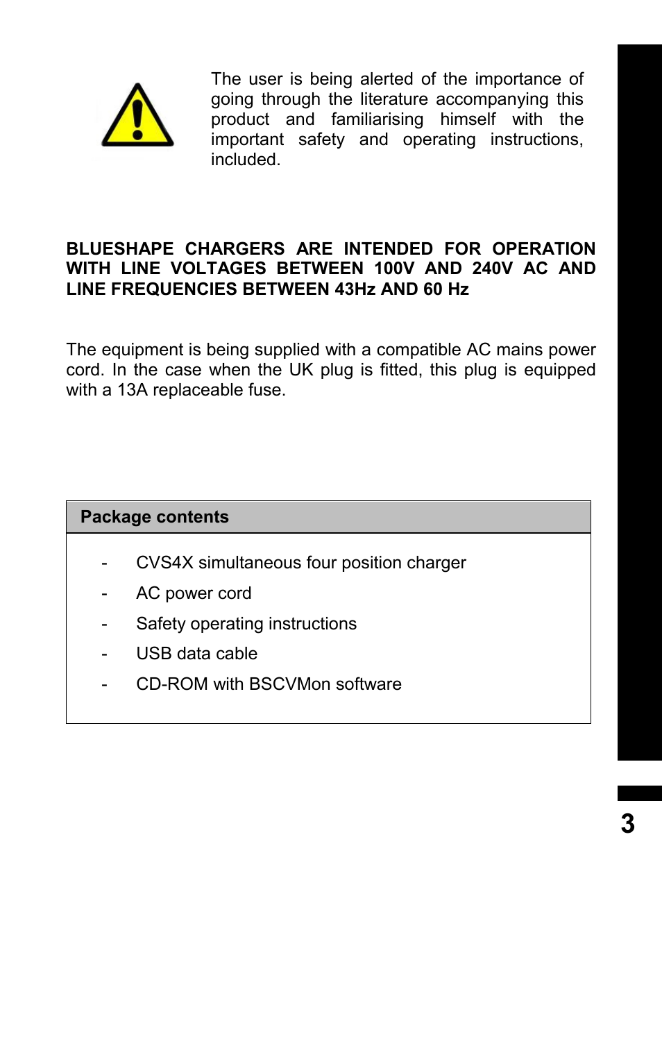 BLUESHAPE CVS4X User Manual | Page 3 / 16