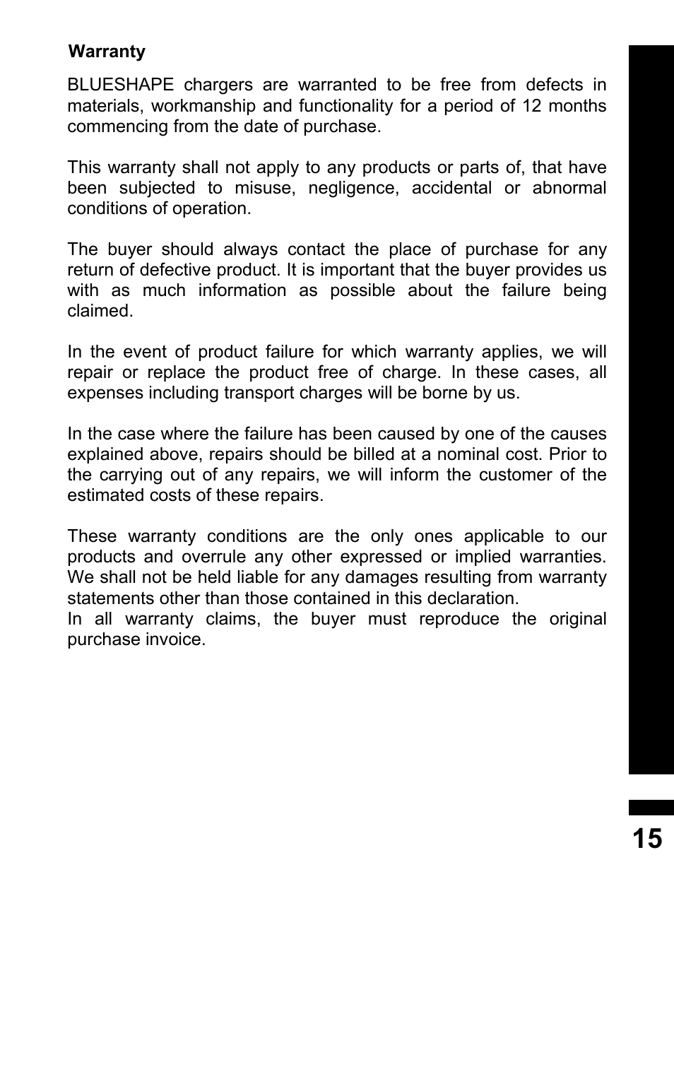 BLUESHAPE CVTR2 User Manual | Page 15 / 16