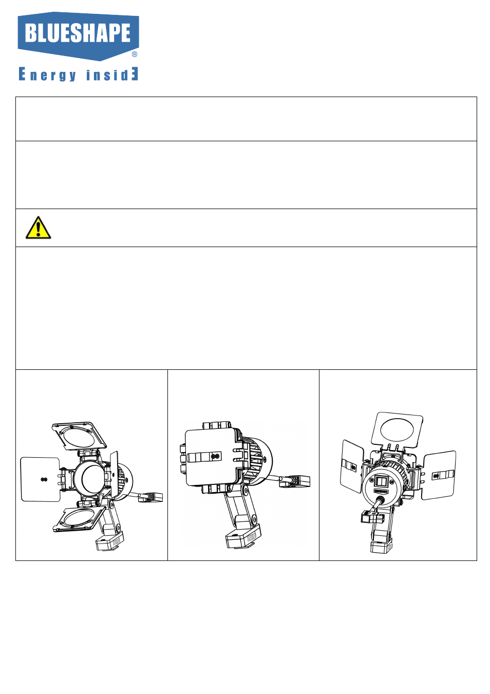 BLUESHAPE CYKLOPS User Manual | 2 pages