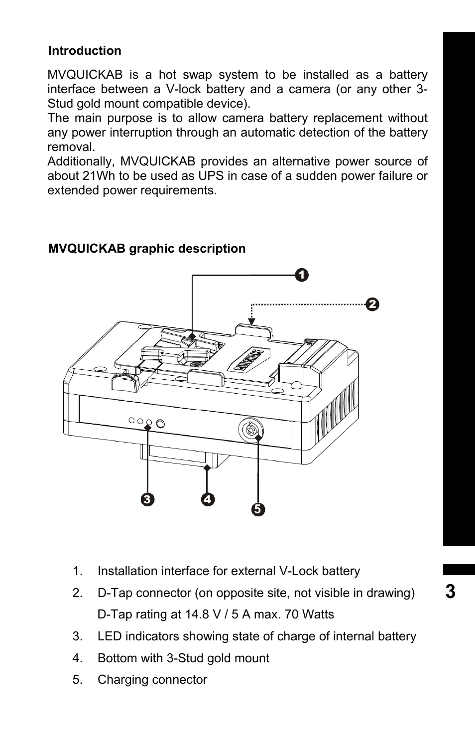 BLUESHAPE MVQUICKAB Hot-Swap adapter User Manual | Page 3 / 8