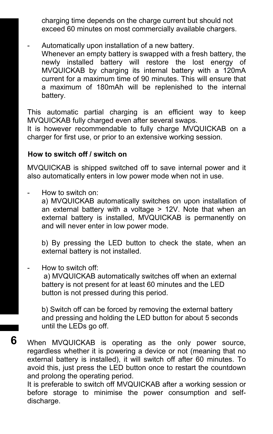 BLUESHAPE MVQUICKAB Hot-Swap adapter User Manual | Page 6 / 8