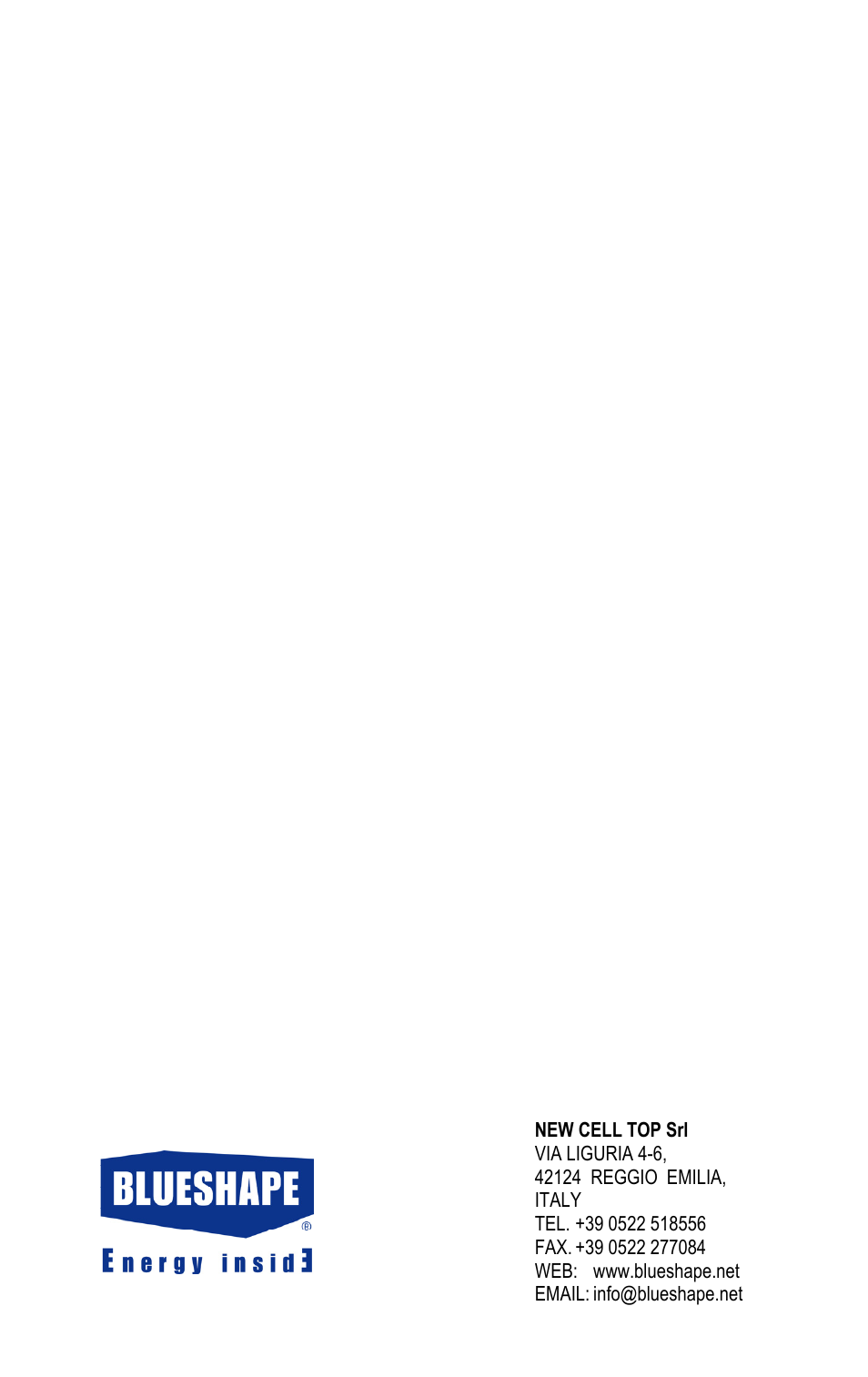 BLUESHAPE MVQUICKAB Hot-Swap adapter User Manual | Page 12 / 12
