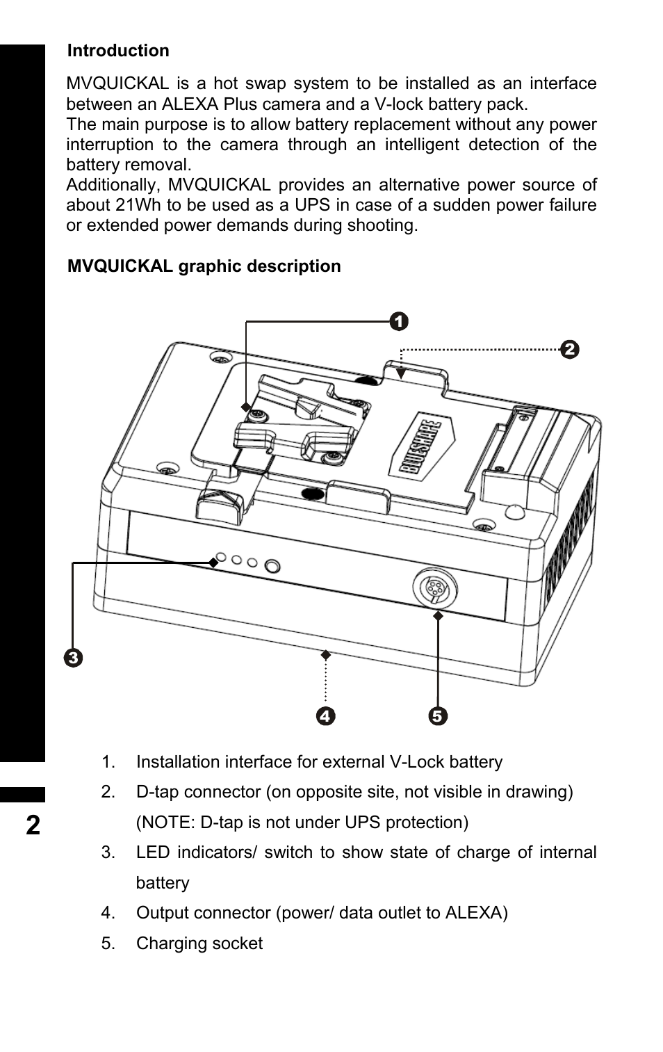 BLUESHAPE MVQUICKAB Hot-Swap adapter User Manual | Page 2 / 12