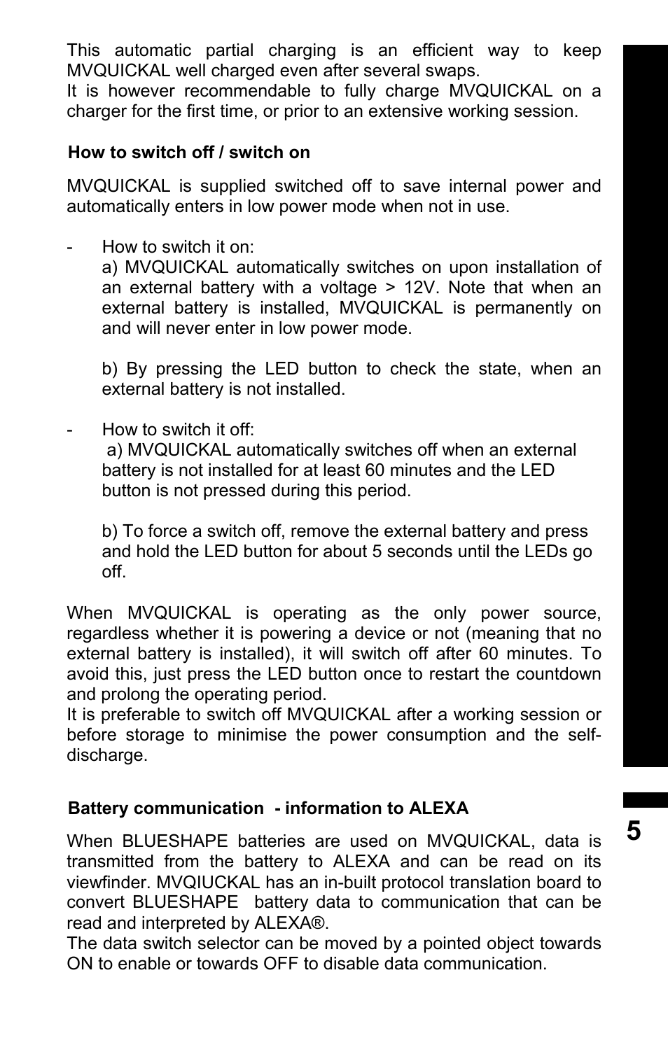 BLUESHAPE MVQUICKAB Hot-Swap adapter User Manual | Page 5 / 12