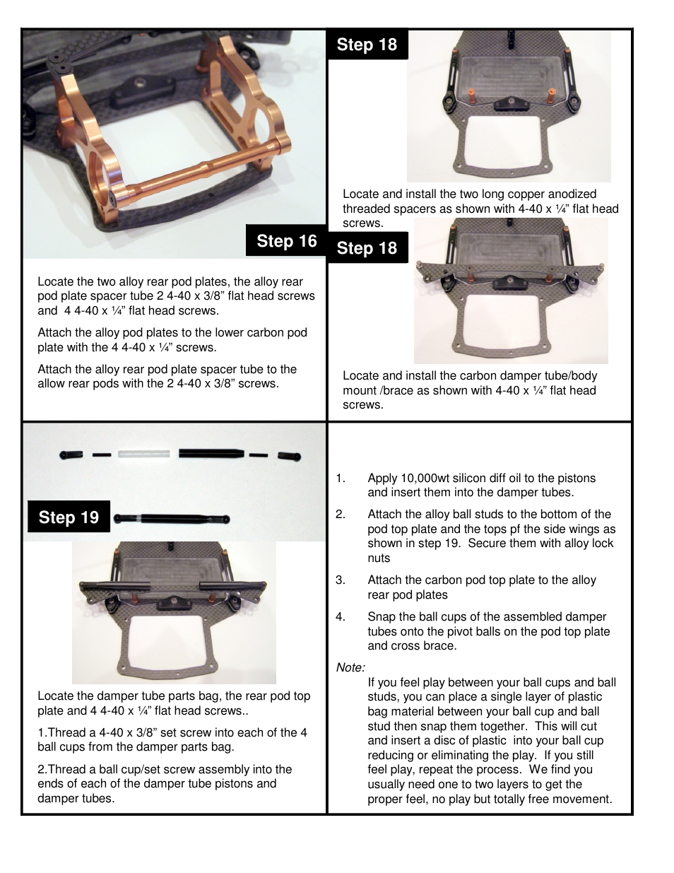 Step 16, Step 18, Step 19 | BMI Racing Copperhead 12 User Manual | Page 7 / 12