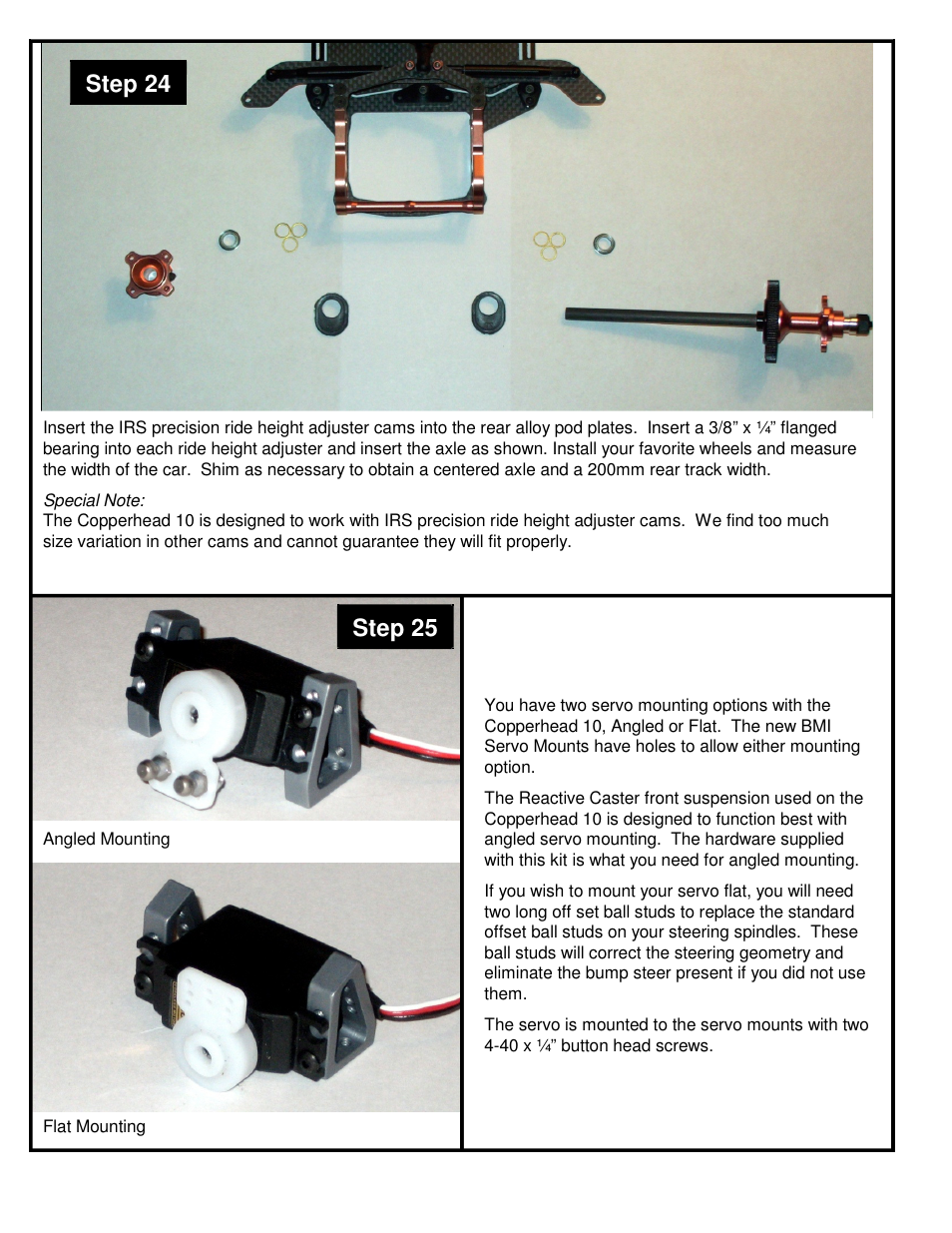Step 24 step 25 | BMI Racing Copperhead 10 User Manual | Page 10 / 12