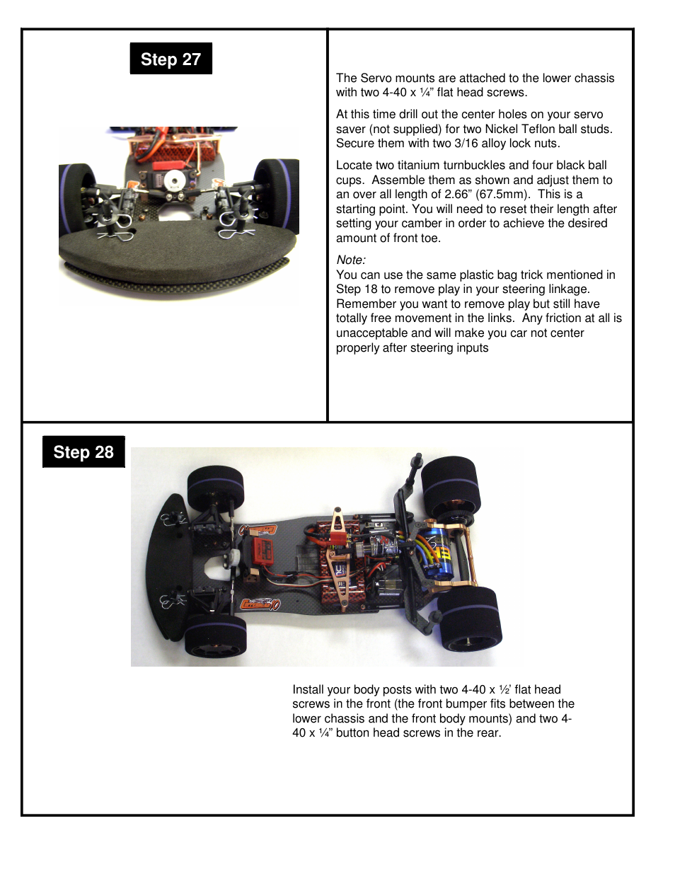 Step 27 step 28 | BMI Racing Copperhead 10 User Manual | Page 11 / 12