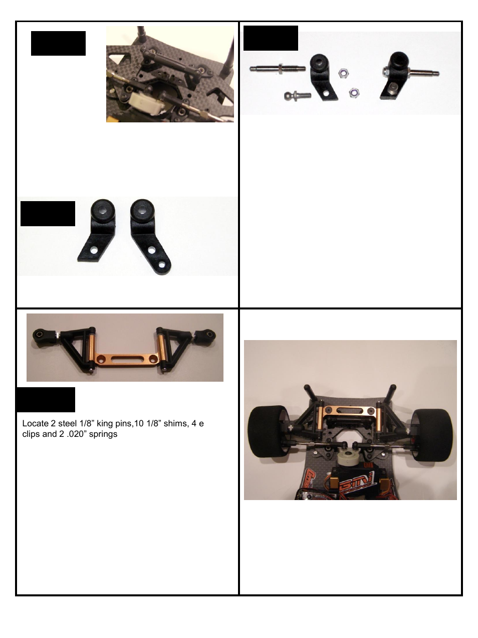 Step 6, Step 7 step 8, Step 9 | BMI Racing Double Wishbone Front End User Manual | Page 2 / 3