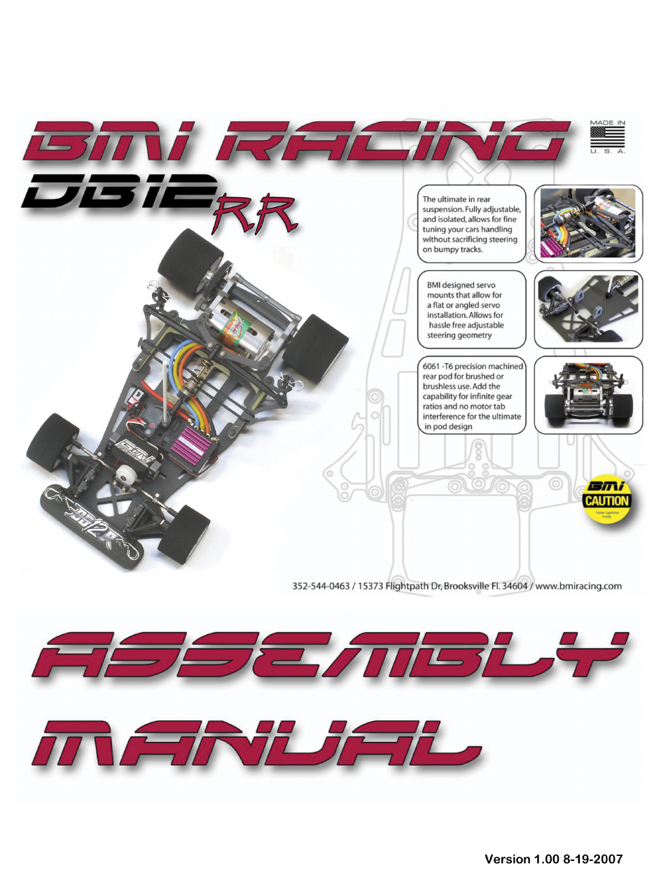 BMI Racing DB12RR User Manual | 10 pages