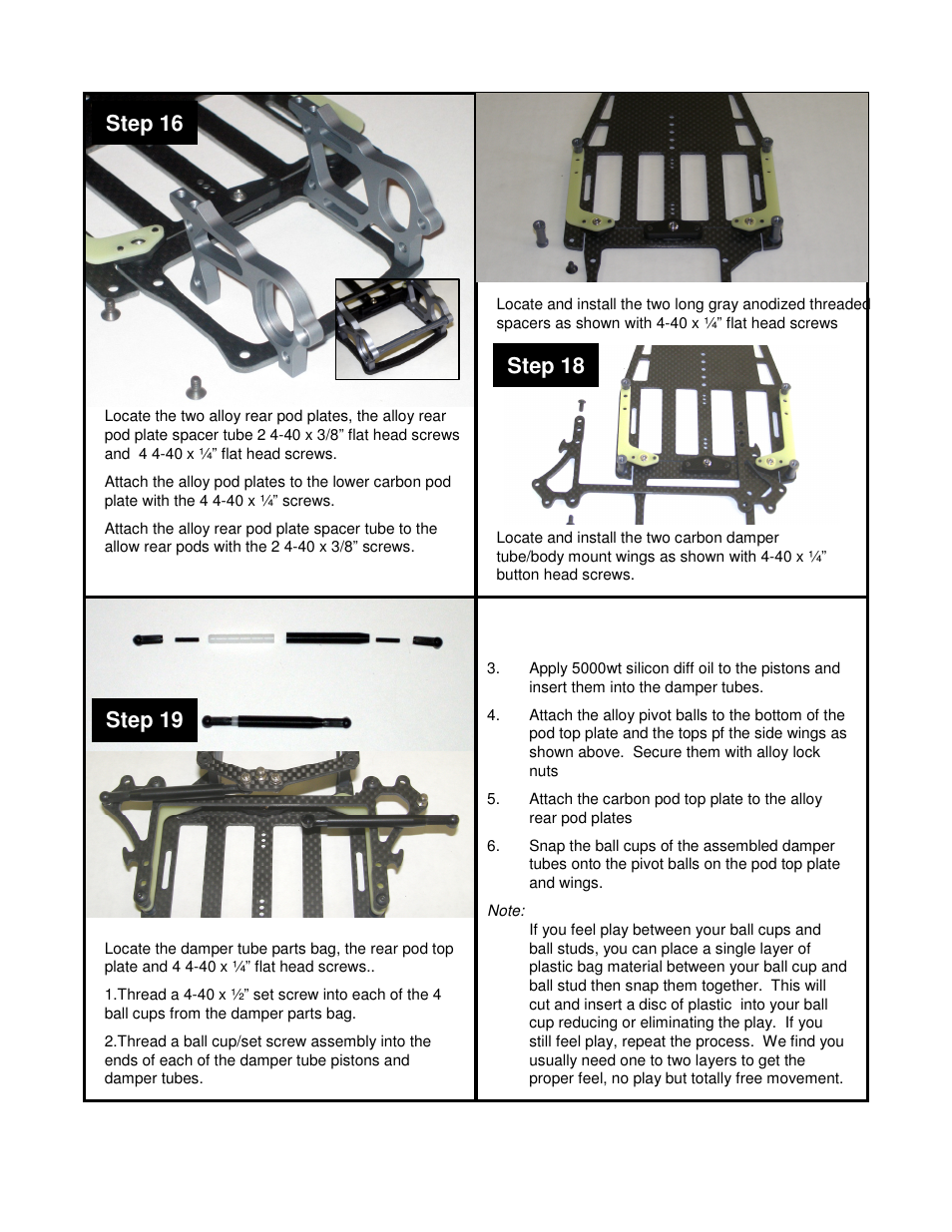 Step 16, Step 18, Step 19 | BMI Racing DB12RR User Manual | Page 7 / 10