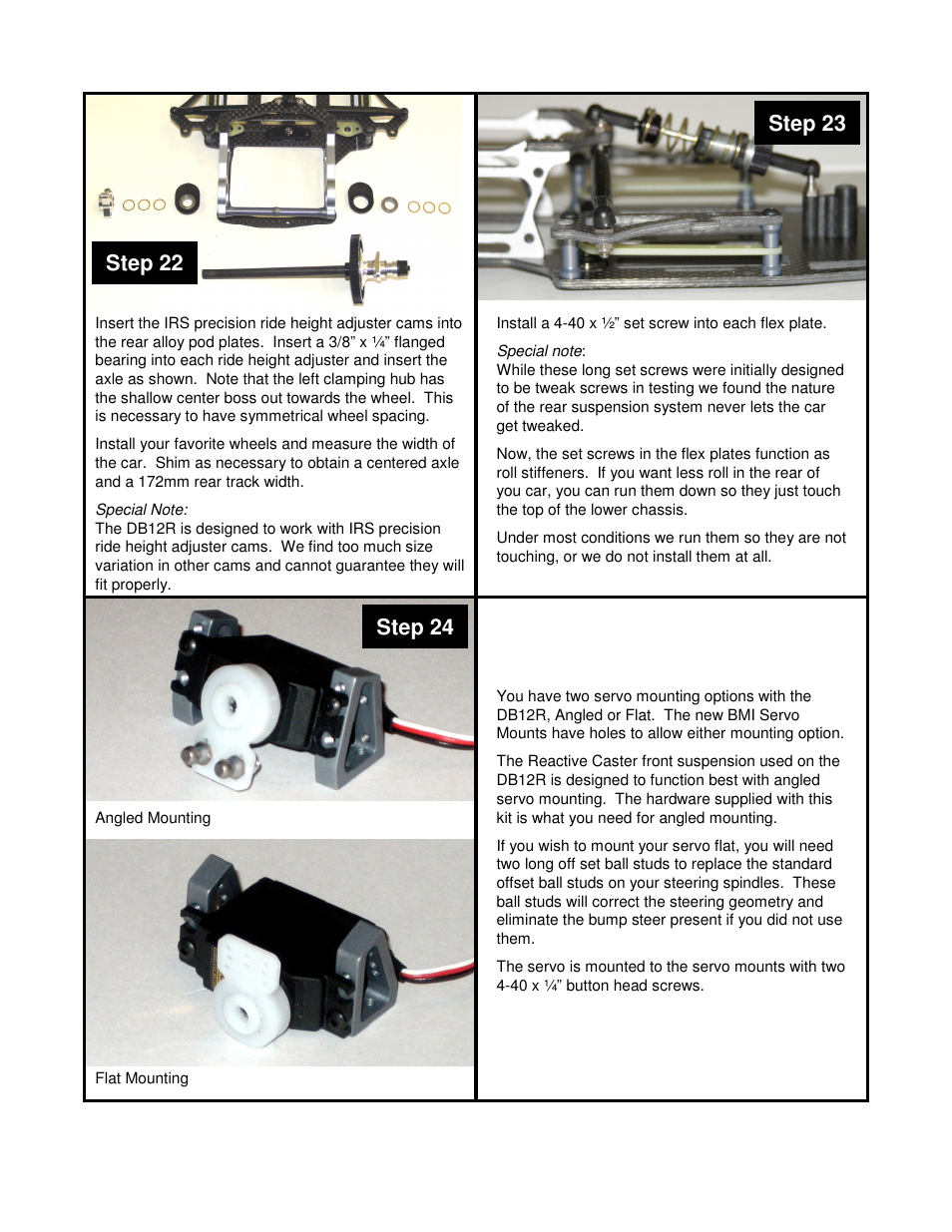 Step 22, Step 23 step 24 | BMI Racing DB12RR User Manual | Page 9 / 10