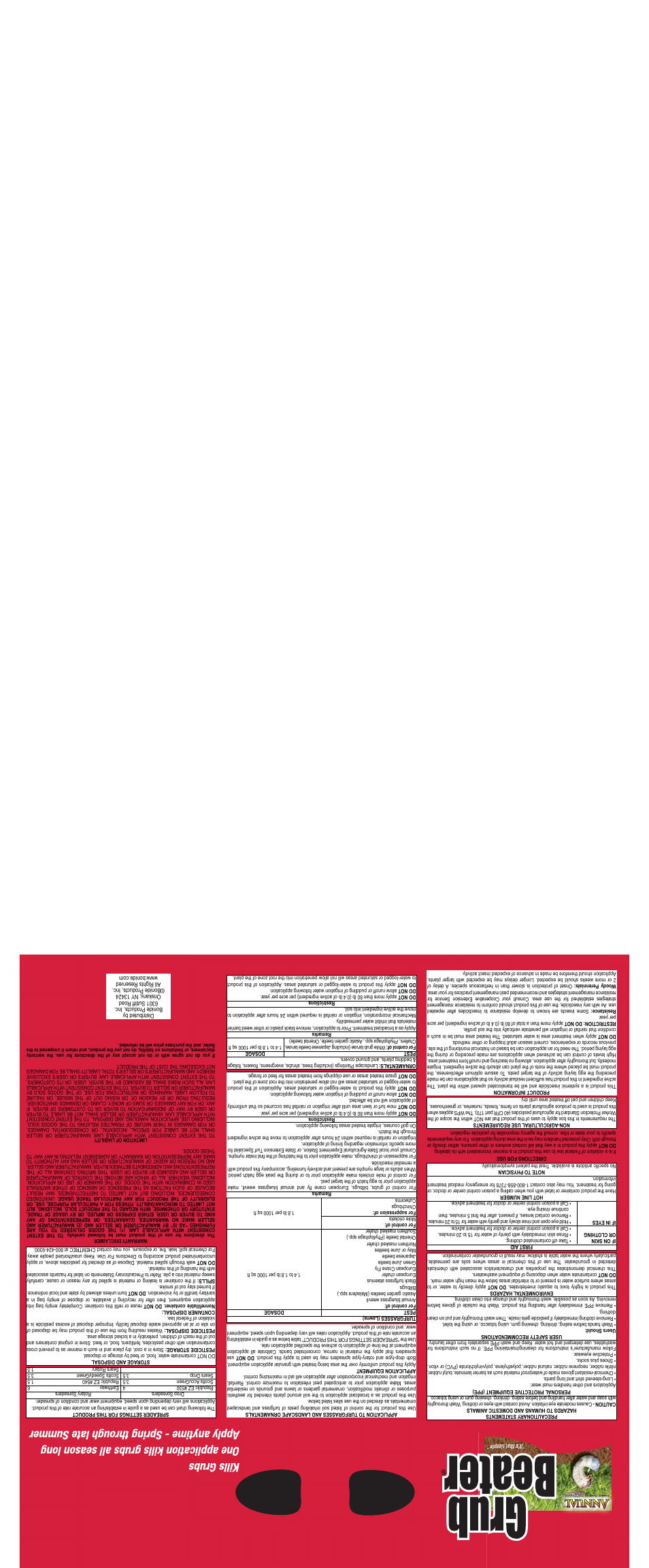 Bonide ANNUAL GRUB BEATER User Manual | 1 page