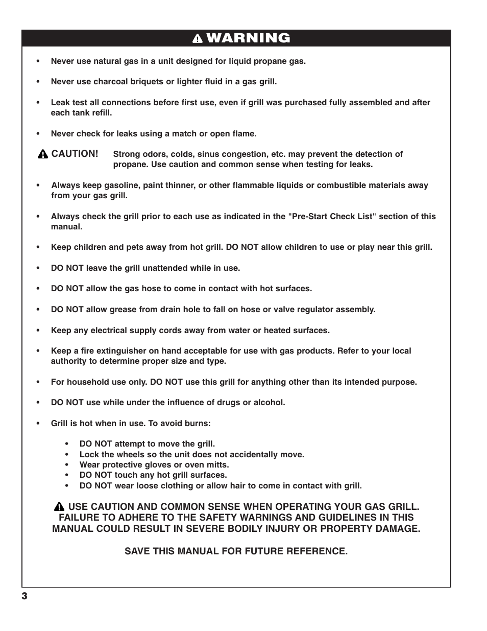 Warning | Brinkmann 2200 User Manual | Page 4 / 32