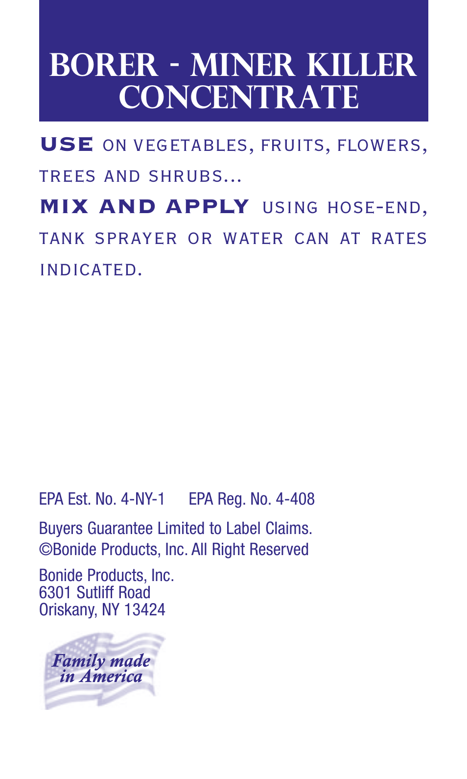 Bonide Borer-Miner Killer Concentrate User Manual | 12 pages