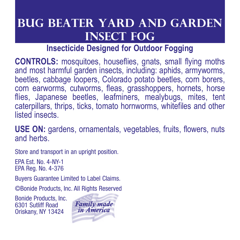 Bonide Bug Beater Yard and Garden Fog User Manual | 8 pages