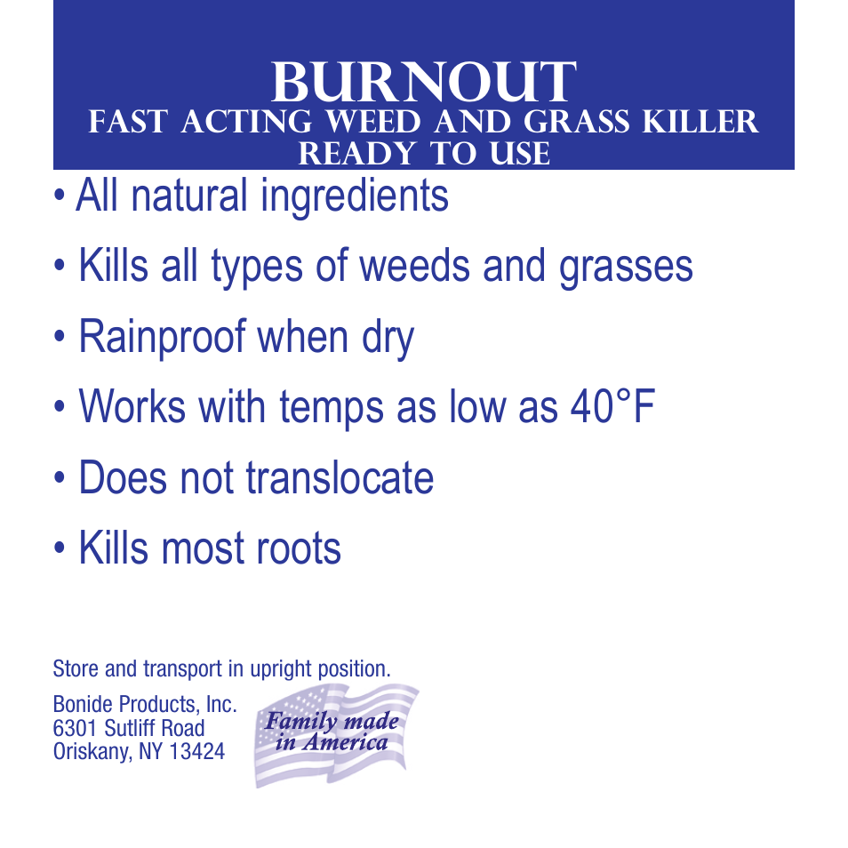 Bonide Burn Out Weed & Grass Killer RTU User Manual | 4 pages