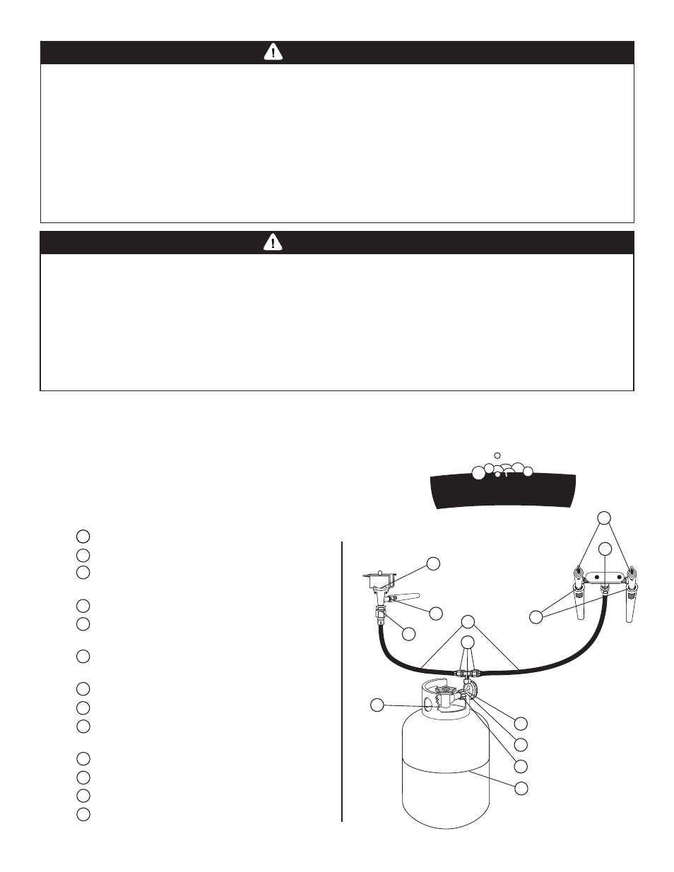 Warning, Danger, Leak testing | When to perform a leak test, Checking for leaks | Brinkmann Backyard Kitchen User Manual | Page 8 / 32