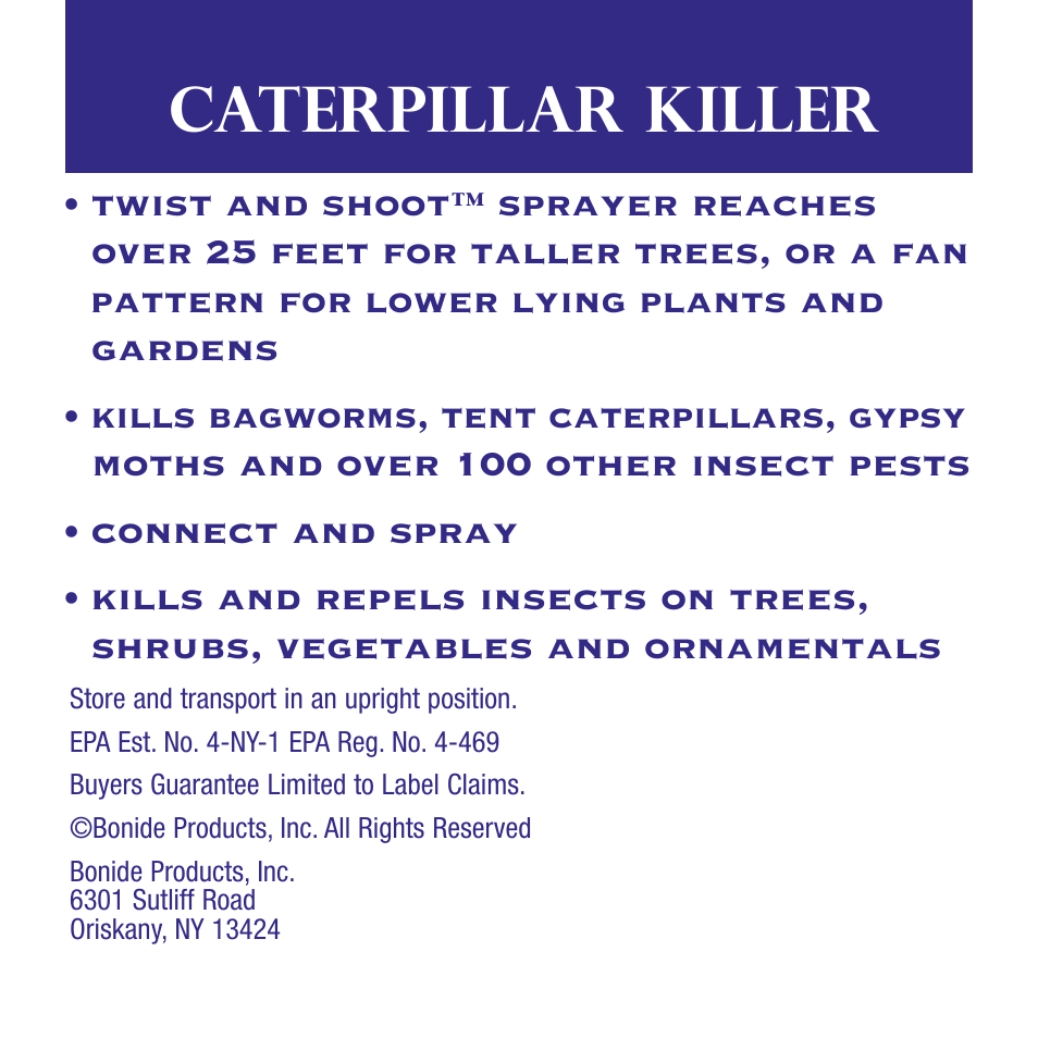 Bonide Caterpillar Killer User Manual | 12 pages