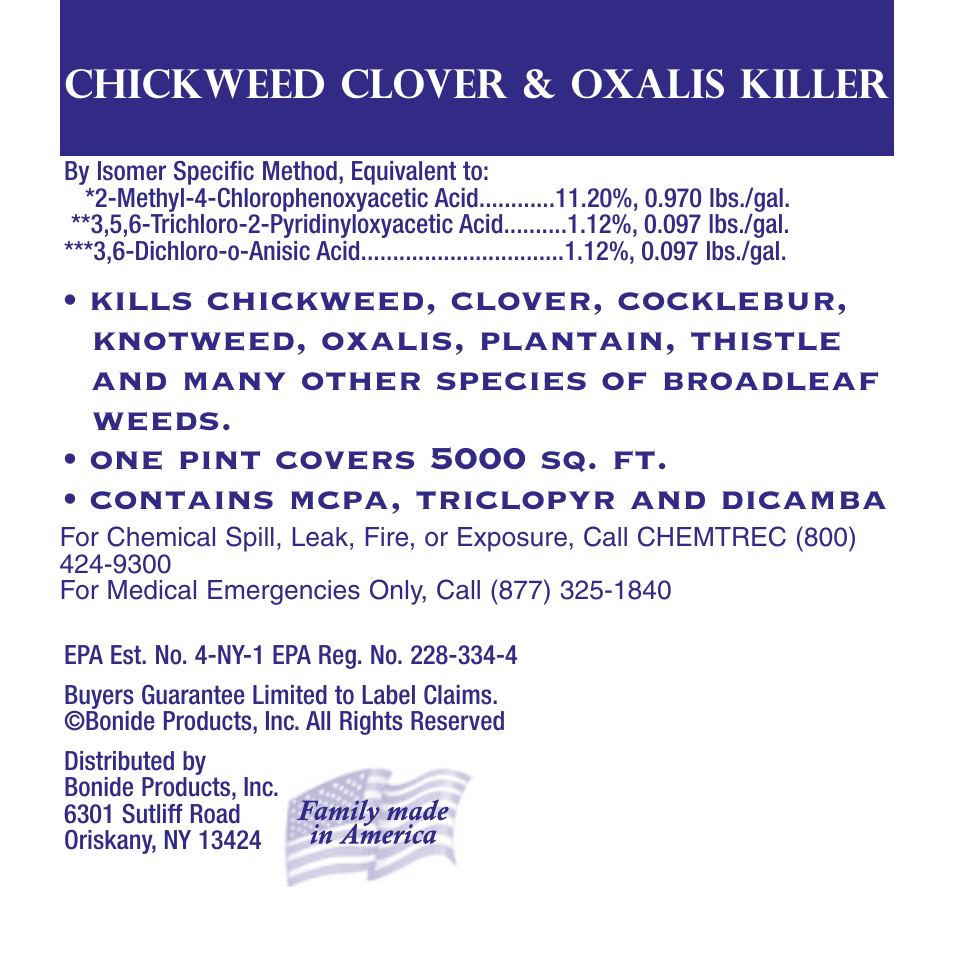 Bonide Chickweed, Clover & Oxalis Killer Concentrate User Manual | 8 pages