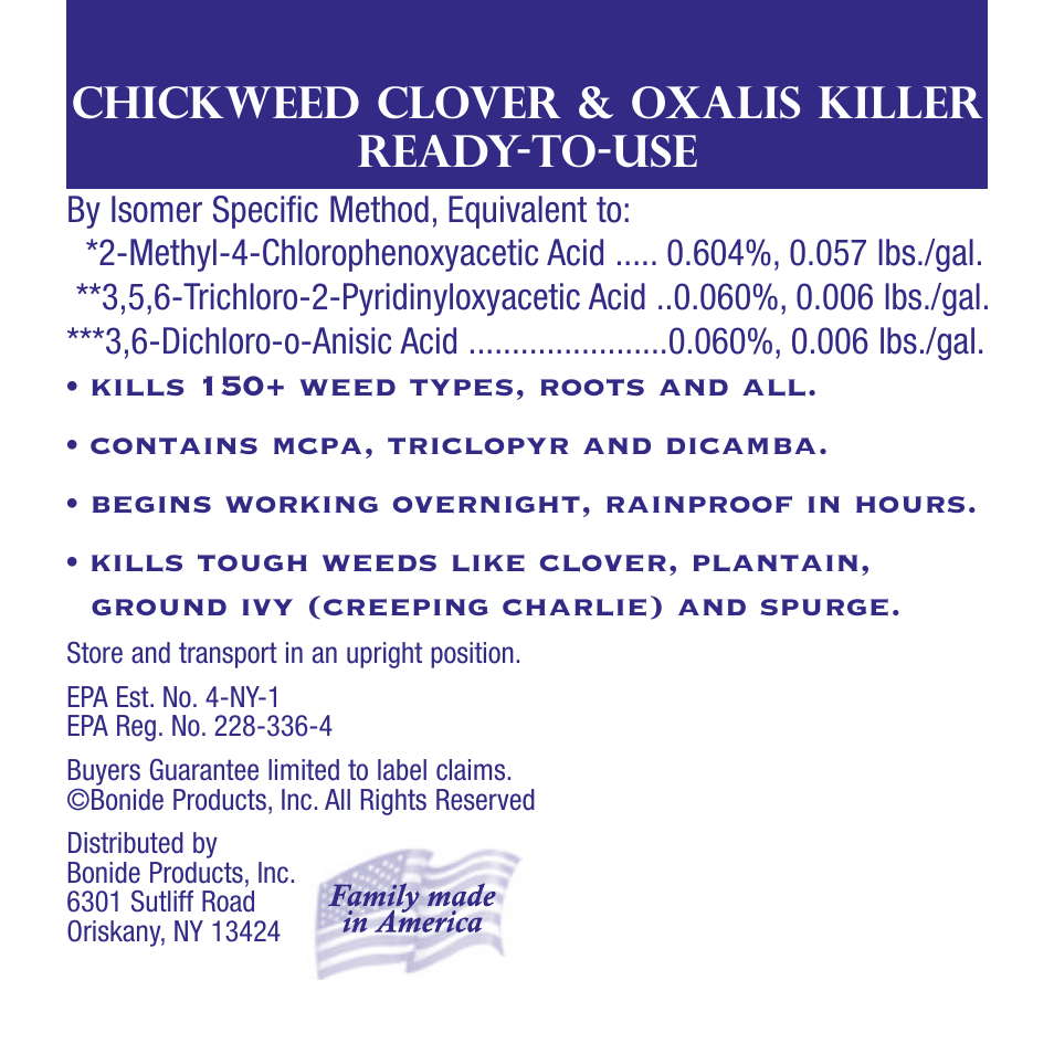 Bonide Chickweed, Clover & Oxalis Killer RTU User Manual | 8 pages