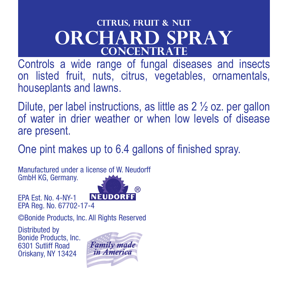 Bonide Citrus, Fruit & Nut Orchard Spray Concentrate User Manual | 8 pages