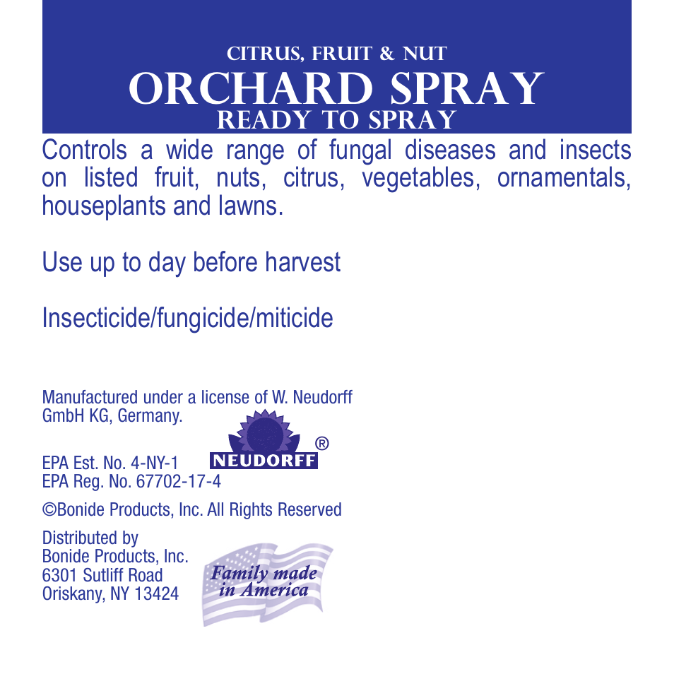 Bonide Citrus, Fruit & Nut Orchard Spray RTS User Manual | 8 pages