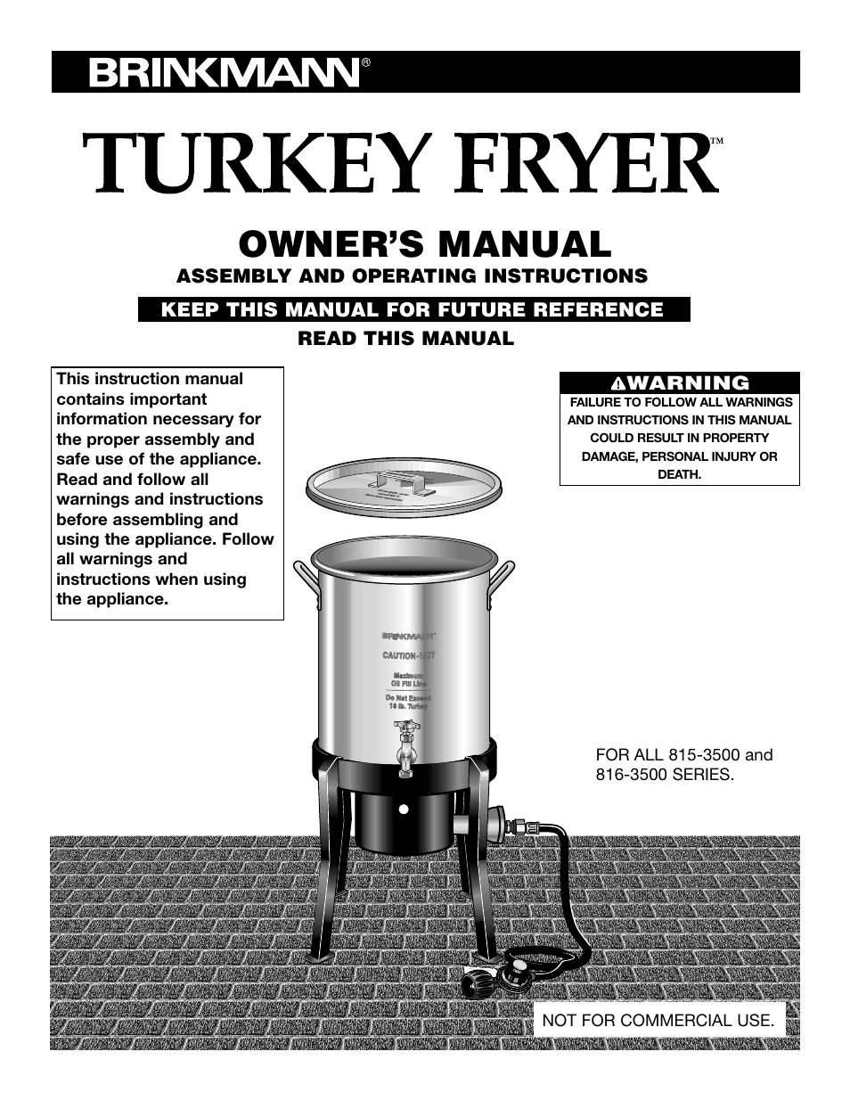 Brinkmann 815-3500 User Manual | 16 pages